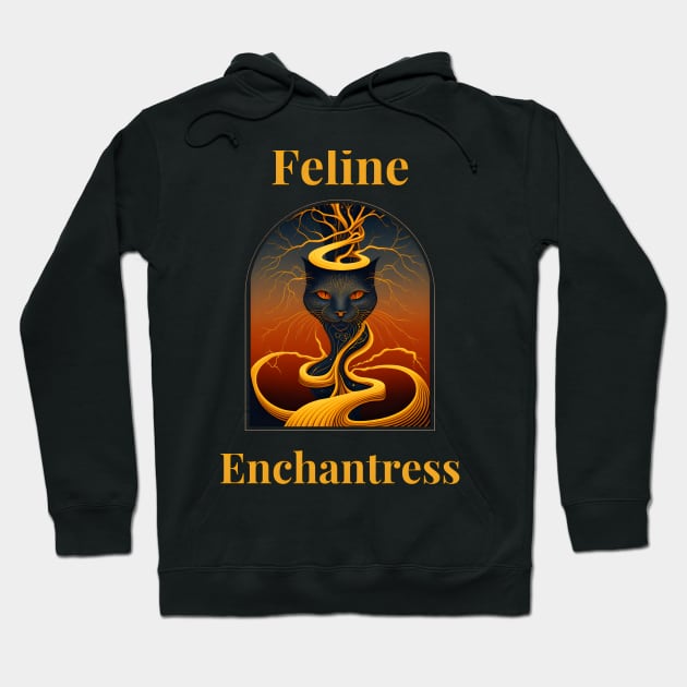 Feline Enchantress Hoodie by TooplesArt